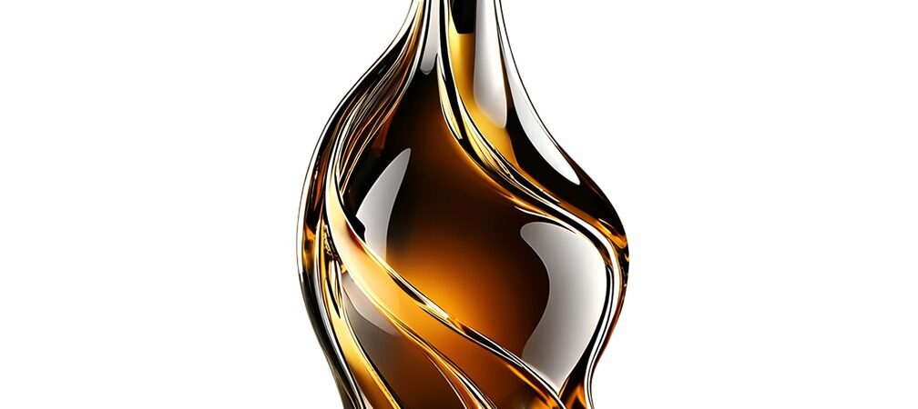 Sculptural Glass Liquor Bottle — Luxury Decanter for Premium Spirits
