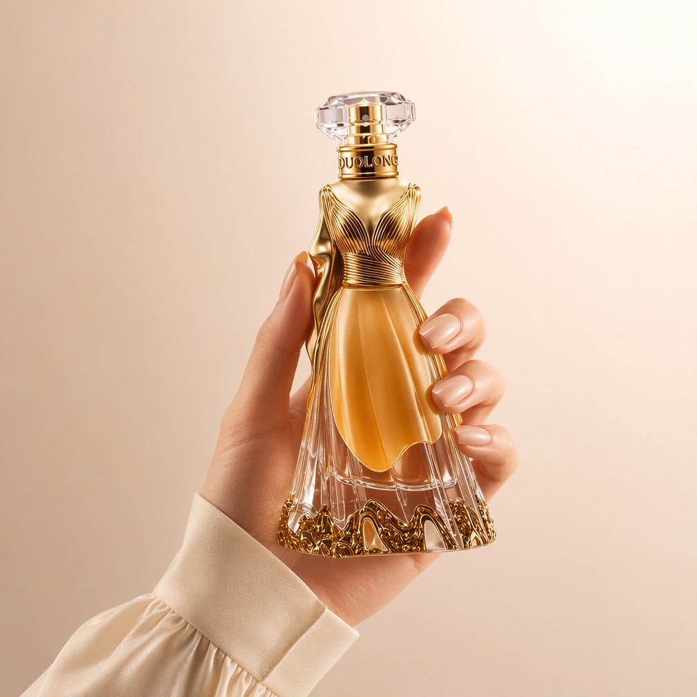 DUOLONG Perfume Bottle Hand Presentation