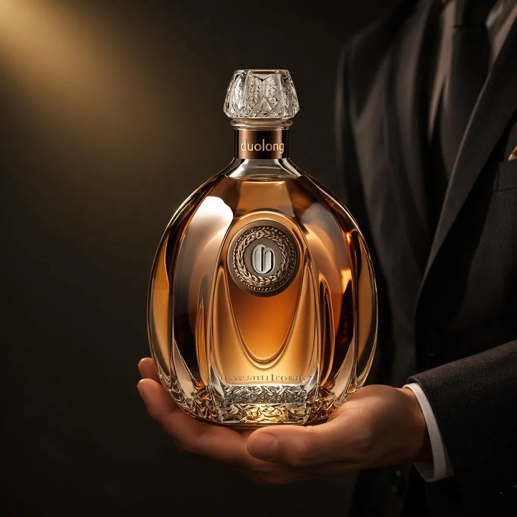 Crystal Crown Cognac Hand Presentation in Formal Attire