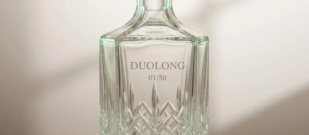 DUOLONG Diamond-Cut Crystal Decanter | Limited Edition Numbered Series 01/50 | OEM Custom