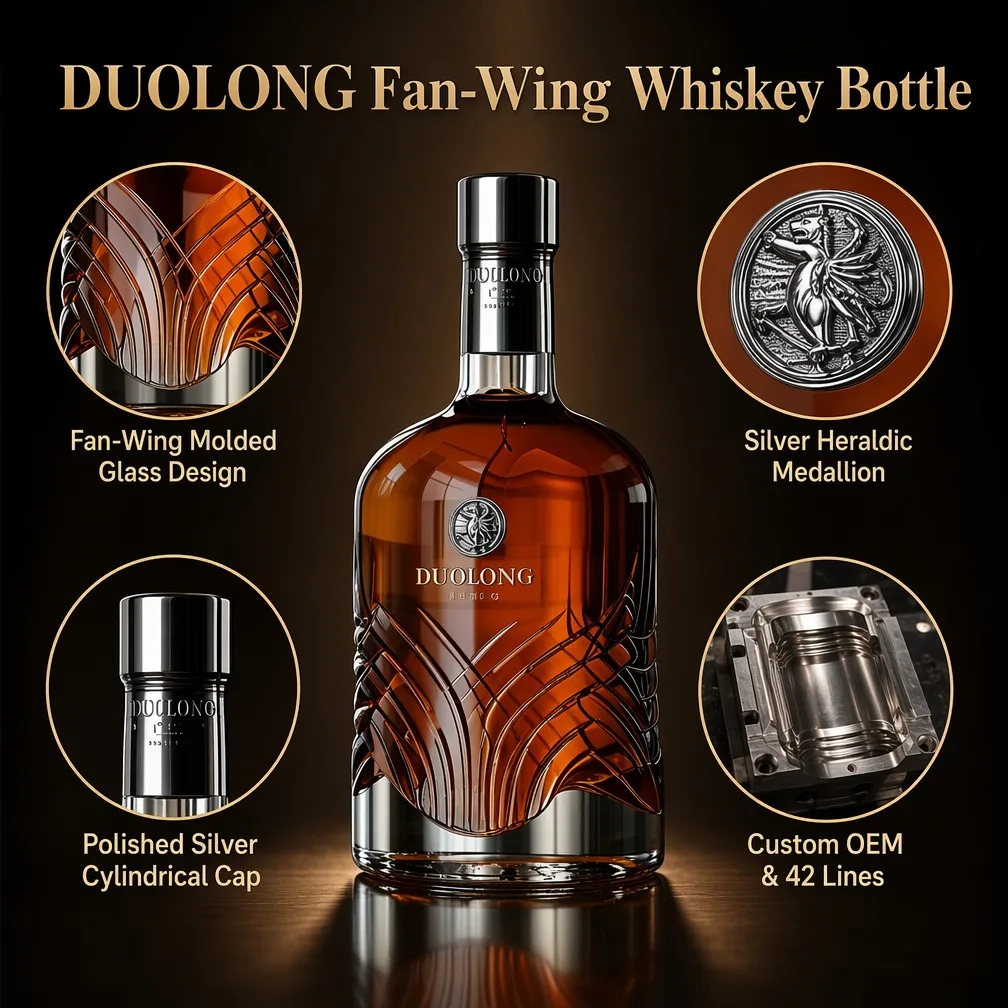 Fan-Wing Whiskey Bottle Features Overview