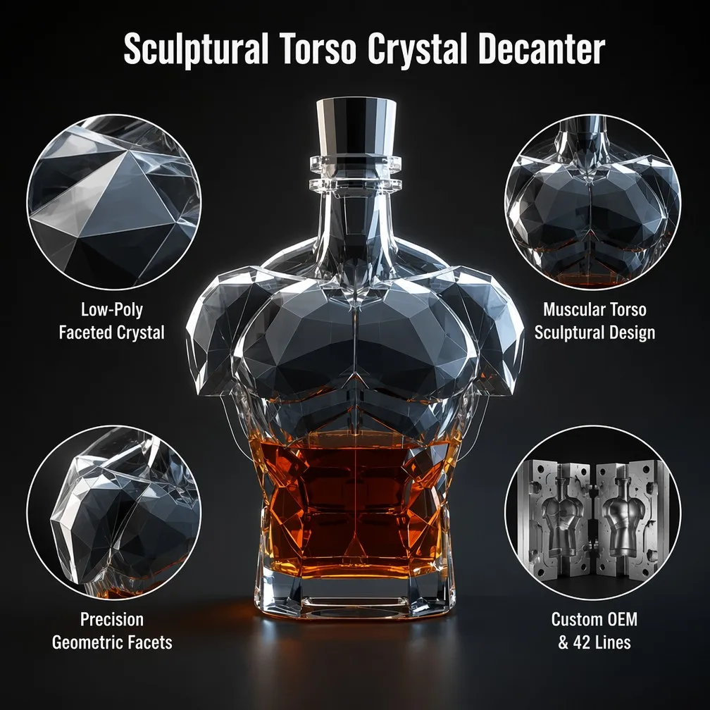 Sculptural Torso Decanter Features Overview