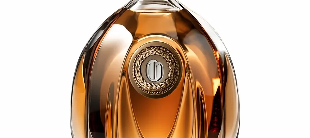 DUOLONG Crystal Crown Cognac Decanter | Faceted Crystal Stopper & Ribbed Glass Body | OEM Custom
