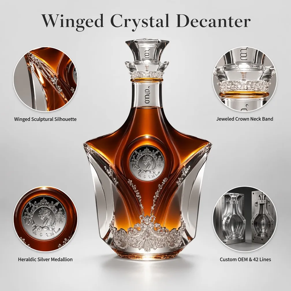 Winged Crystal Decanter Features Overview