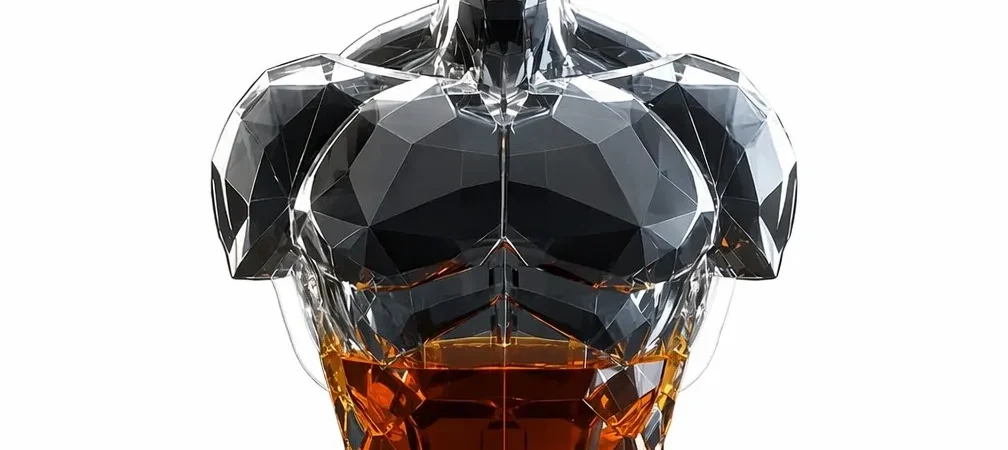 DUOLONG Sculptural Torso Crystal Decanter | Low-Poly Muscular Design & Precision Facets | OEM Custom