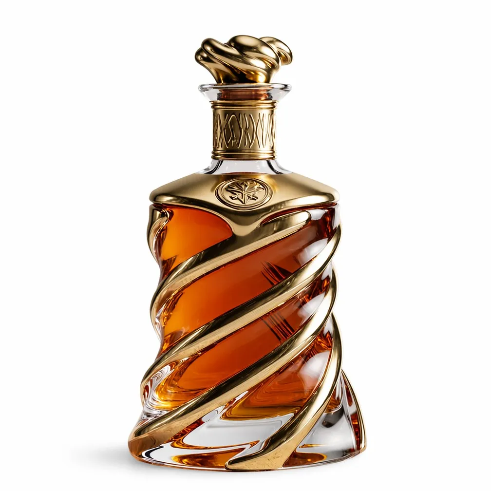 Gold Spiral Helical Decanter