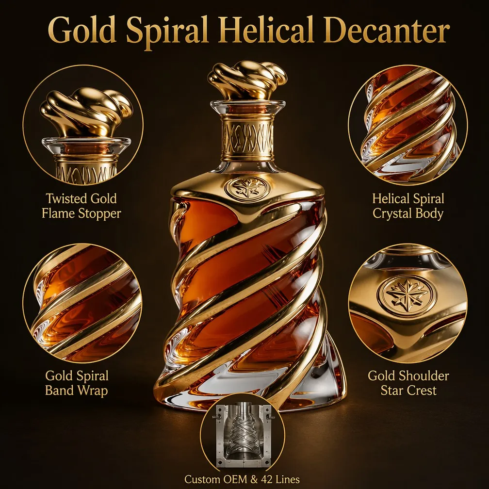 Gold Spiral Decanter Features Overview