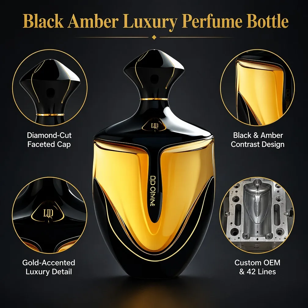Black Amber Perfume Bottle Features Overview