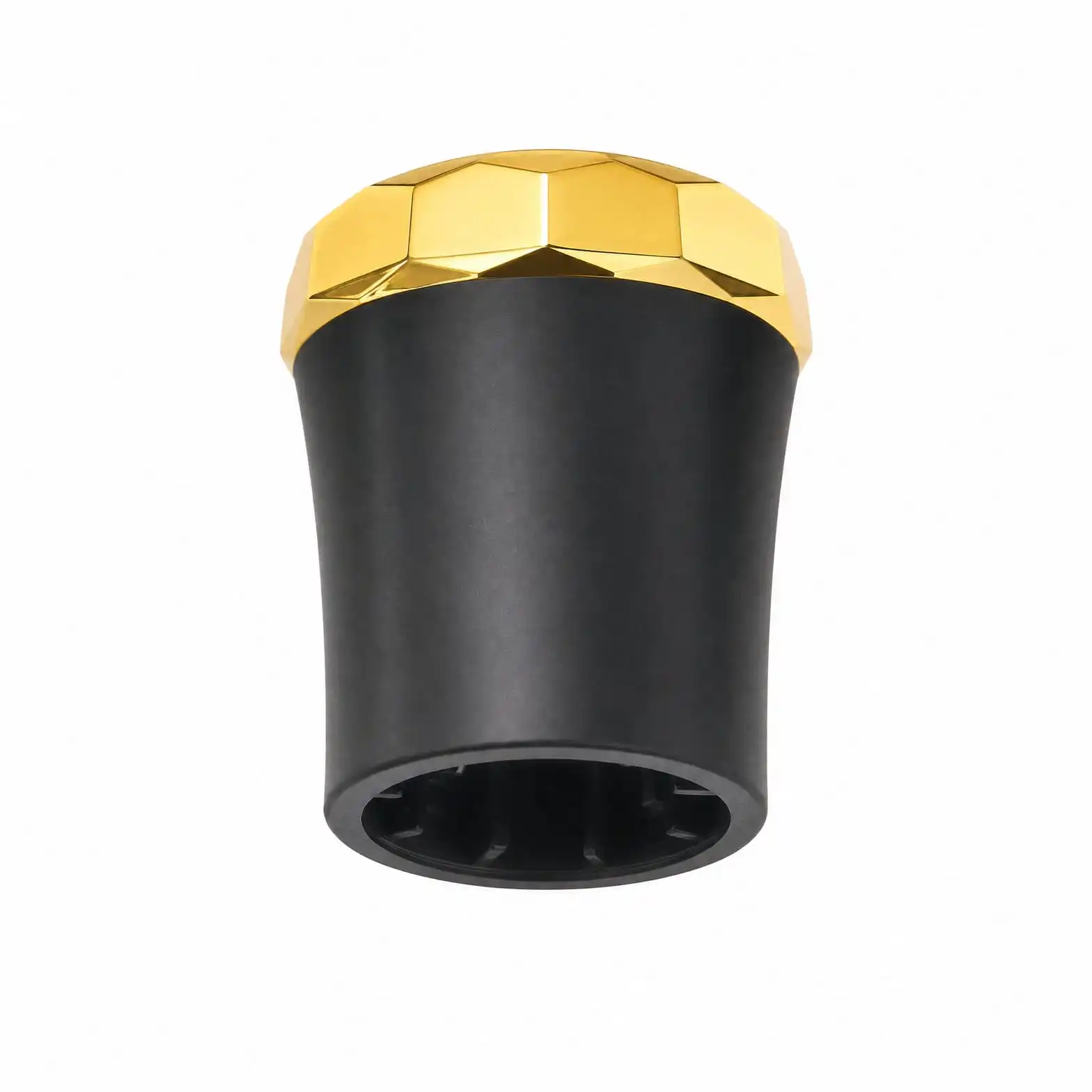 Black Bottle Cap with Faceted Gold Dome Top - view 3