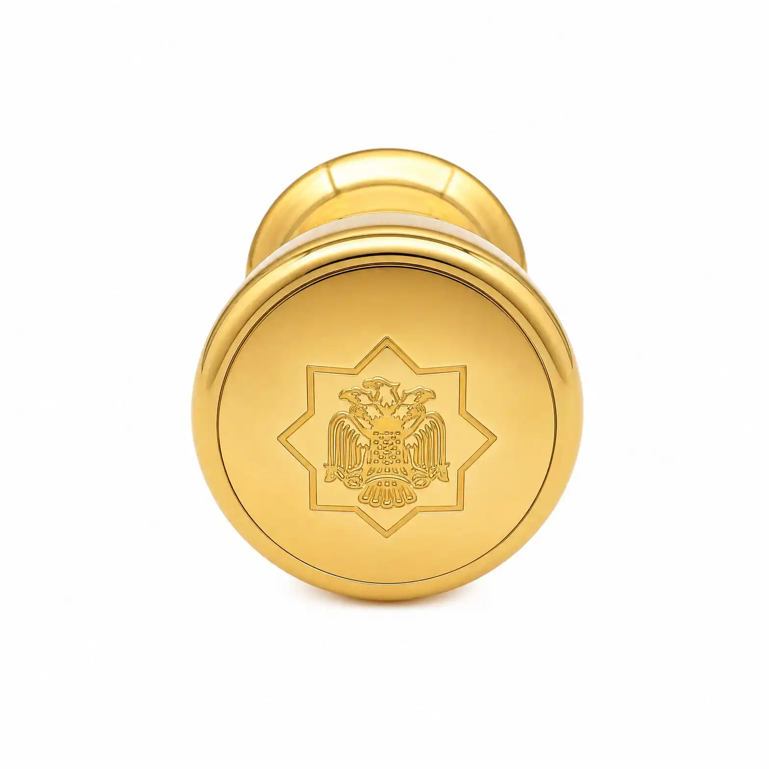 Gold Bottle Cap with Double-Headed Eagle Star Crest
