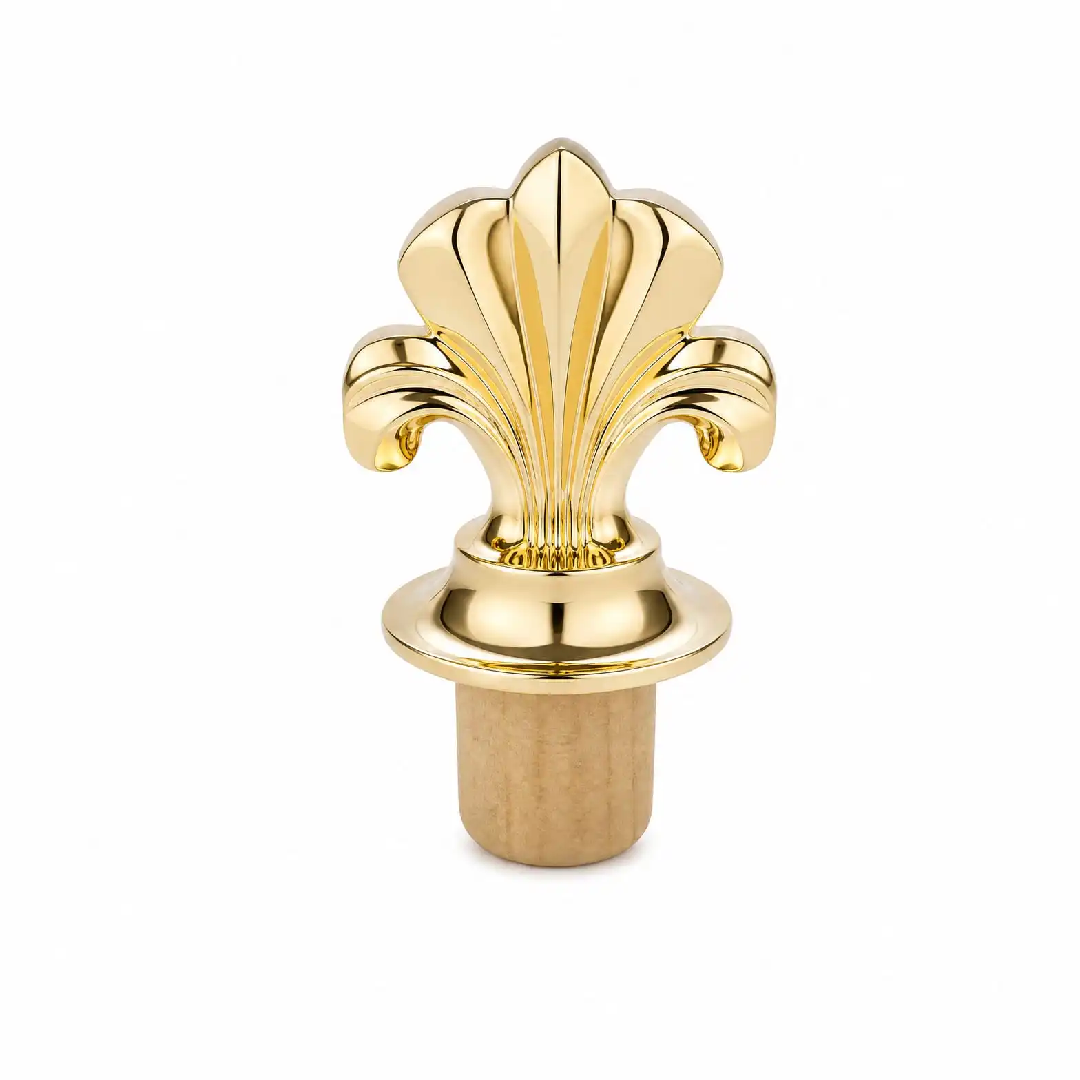 Gold Bottle Cap with Chinese Seal Emblem and Wave Base - view 4