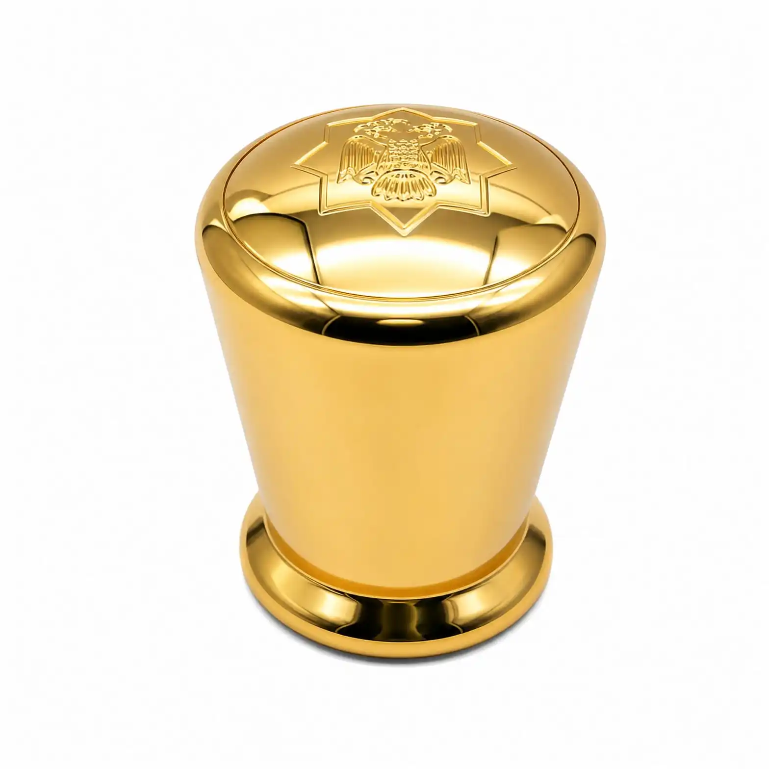 Gold Bottle Cap with Double-Headed Eagle Star Crest - view 2