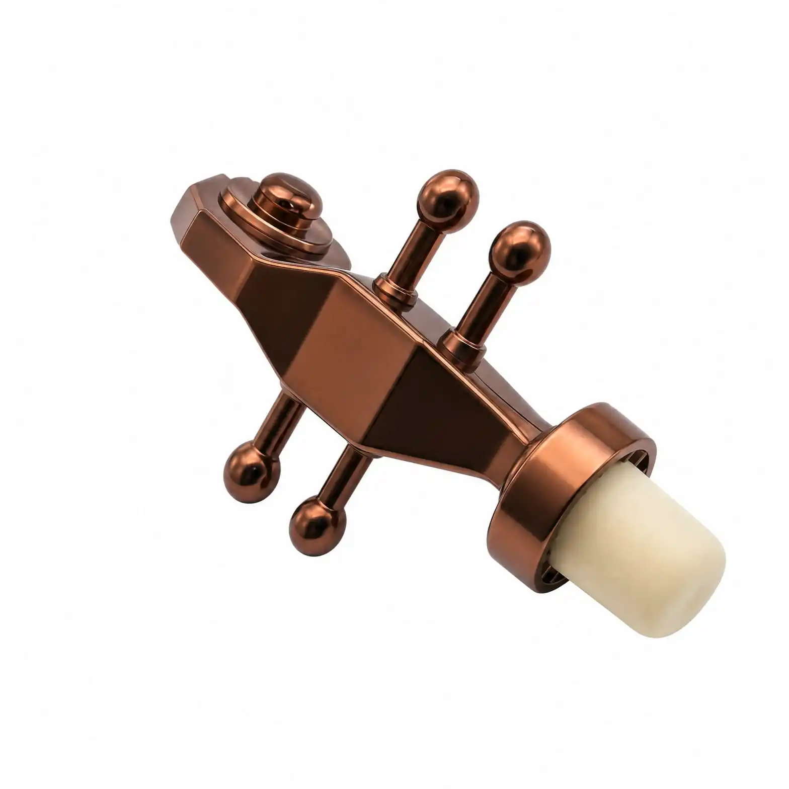 Copper Key-Shaped Sculptural Bottle Stopper - view 3